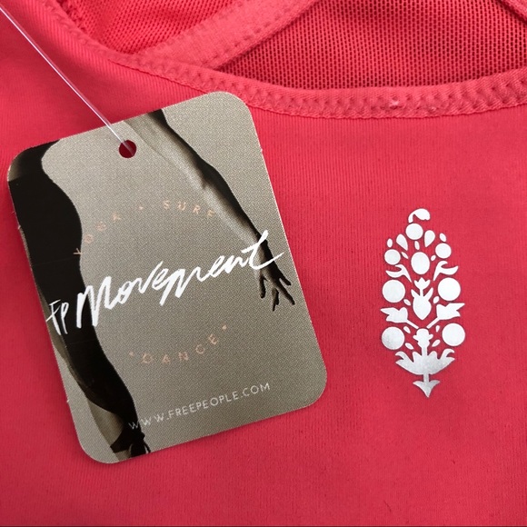 Free People Heart pink Leotard Bodysuit L NWT - Picture 7 of 8